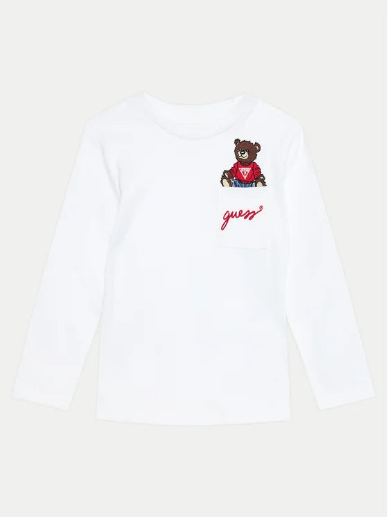 GUESS KIDS T-SHIRT WITH EMBROIDERED LOGO