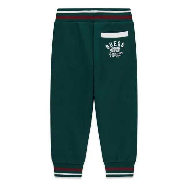 GUESS KIDS FLEECE COTTON REGULAR TRACKPANTS