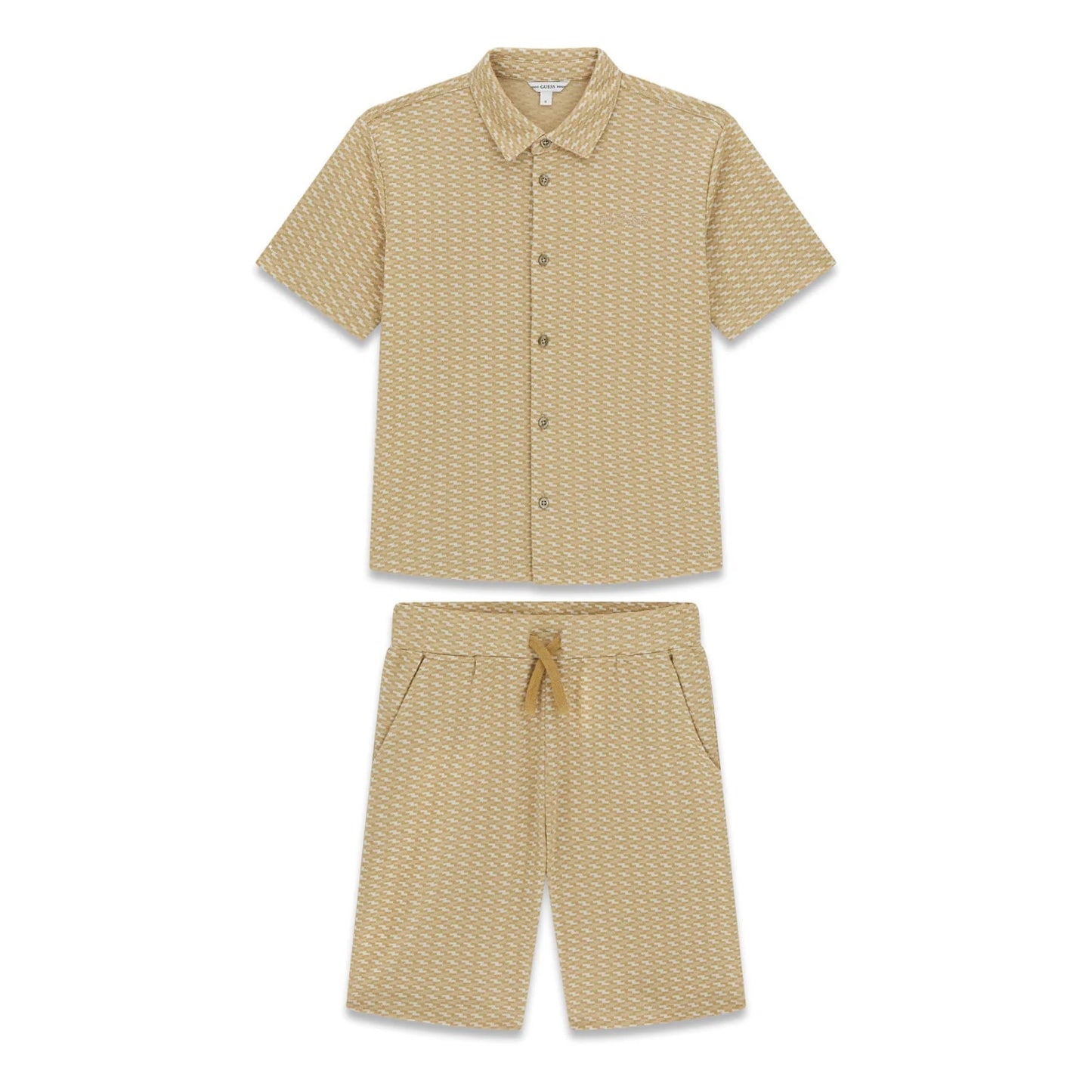 GUESS KIDS SET JACQUARD POLO & SHORTS