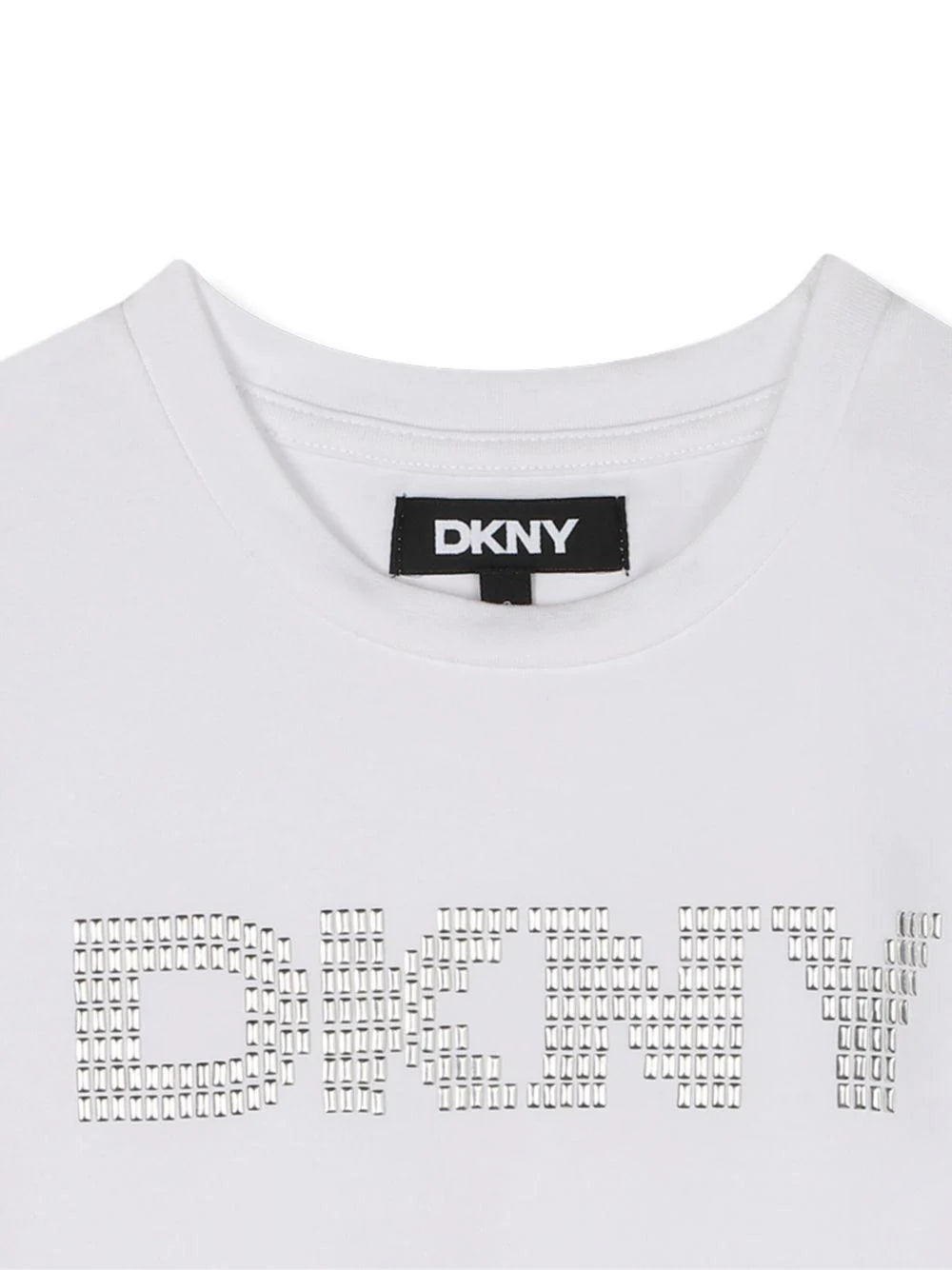 DKNY T SHIRT WITH EMBROIDERED LOGO