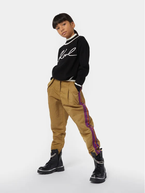 KARL LAGERFELD LOGO KNITTED PULLOVER