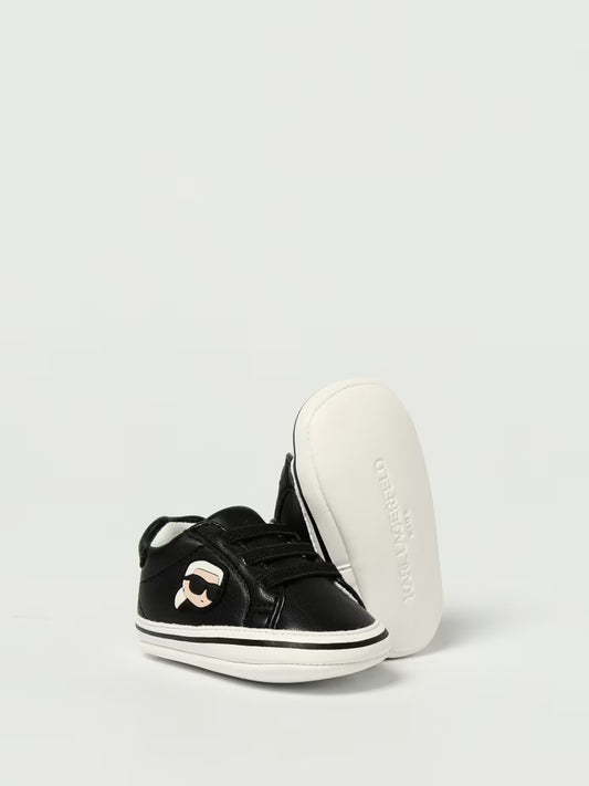 KARL LAGERFELD KIDS LEATHER LOGO SNEAKERS