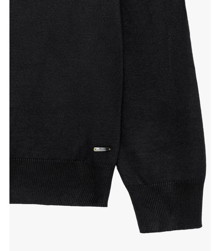 COTTON SWEATER WITH QUARTER ZIP COLLAR