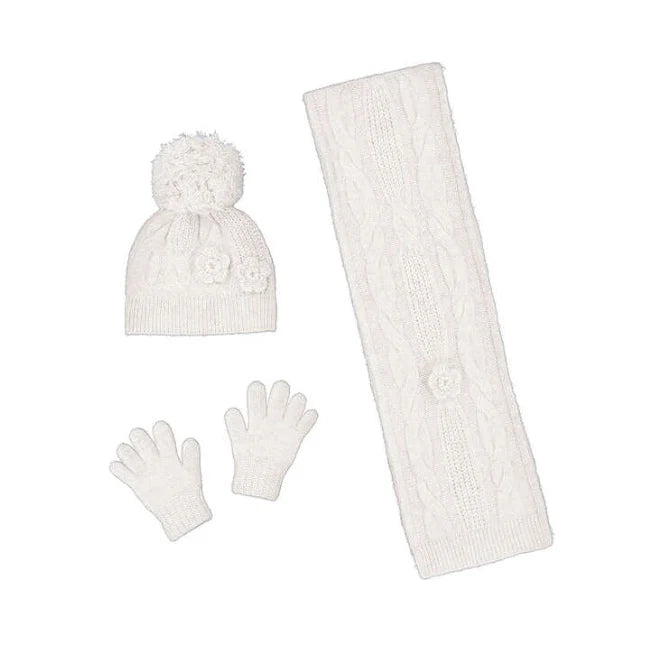 MAYORAL GIRLS' 3D FLOWER WINTER SET