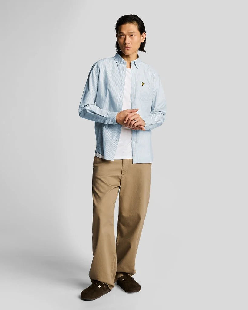 LYLE&SCOTT STRIPE OXFORD SHIRT