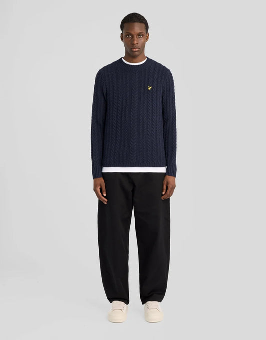 LYLE & SCOTT CABLE KNIT CREW NECK JUMPER