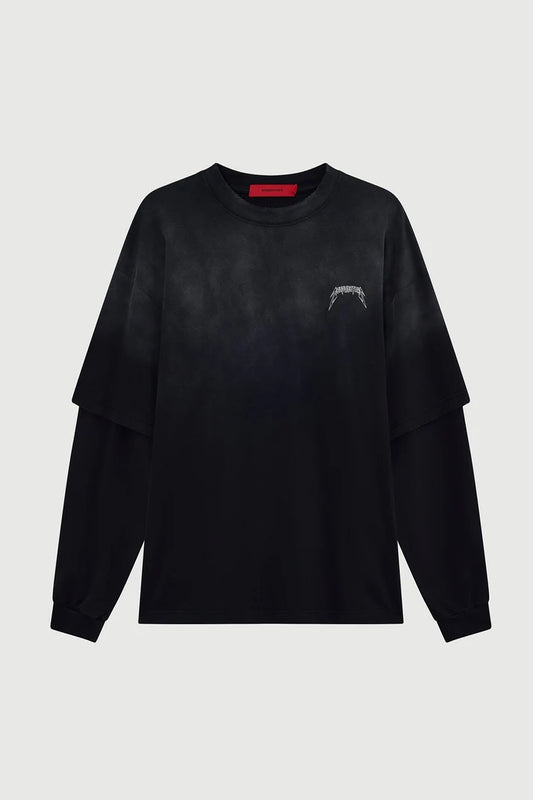 ACUPUNCTURE FASHION METAL OVERSIZED LS T SHIRT