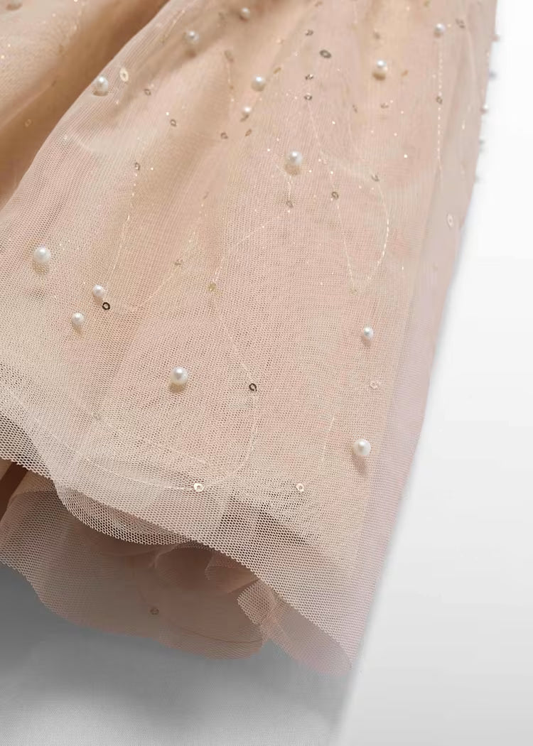 ABEL & LULA GIRLS PEARLS MIDI SKIRT