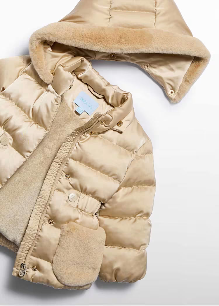 ABEL AND LULA BY MAYORAL PUFFER SATIN JACKET