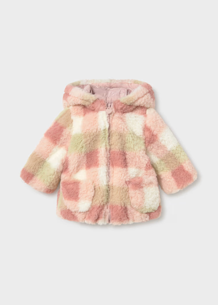 MAYORAL GIRLS REVERSIBLE-FUR POMBER JACKET