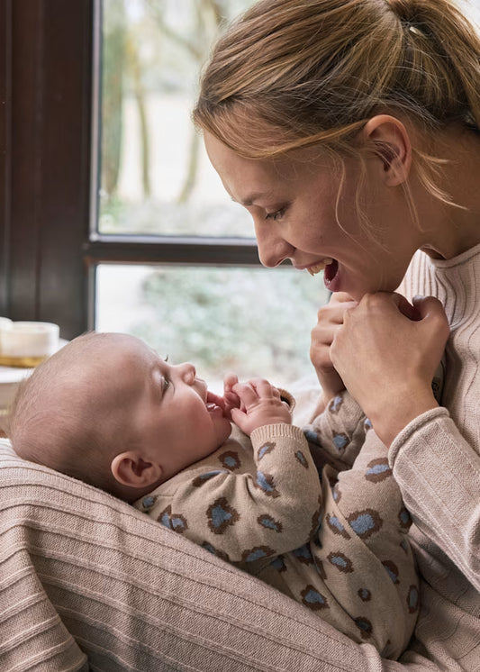 MAYORAL NEWBORN PRINT JUMPER AND TROUSER SET
