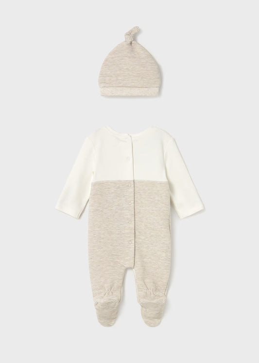 MAYORAL NEWBORN ROMPER AND HAT