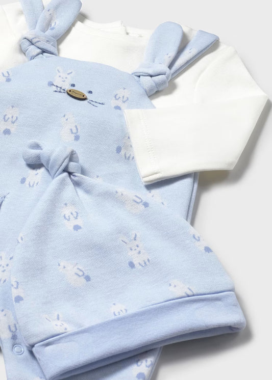 MAYORAL NEWBORN SET ROMPER ANF HAT