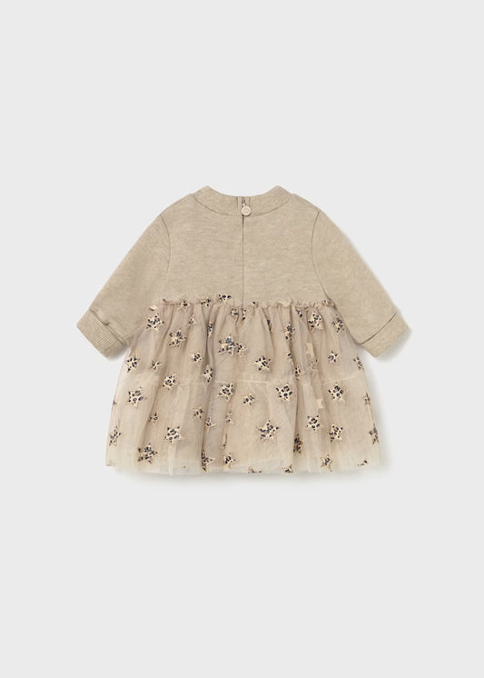 MAYORAL NEWBORN TULLE STARS DRESS