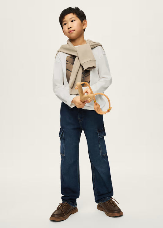 MAYORAL KIDS SOFT DENIM CARGO JOGGERS
