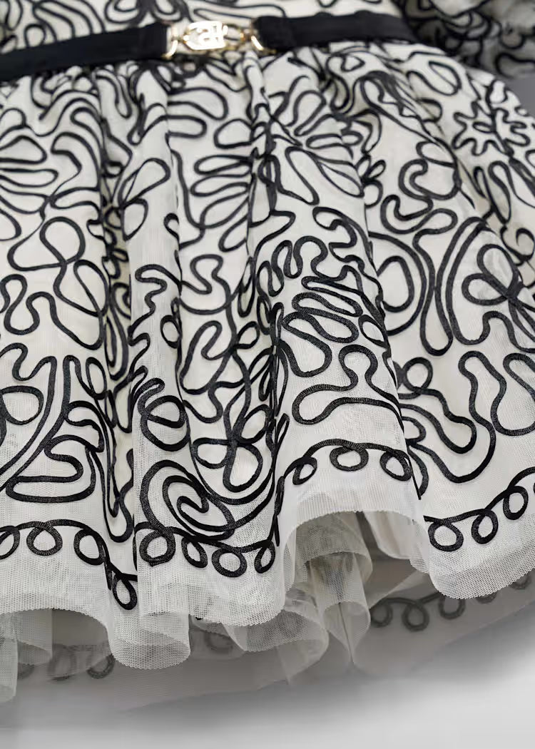 ABEL & LULA EMBROIDED TULLE DRESS