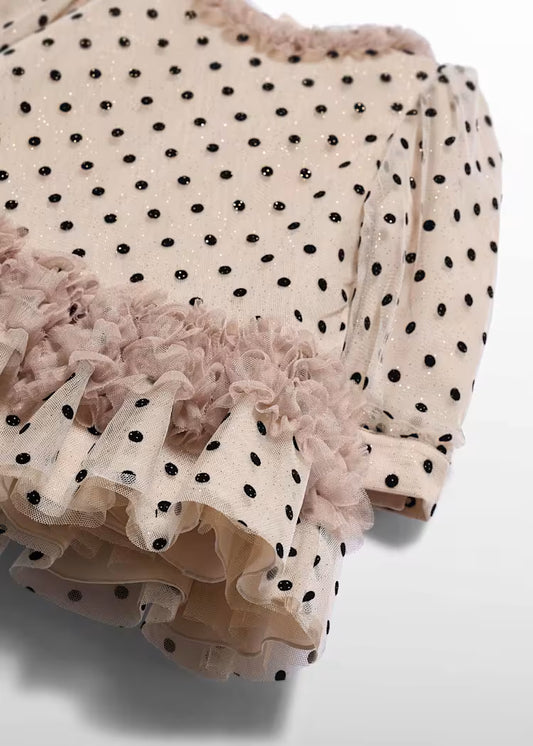 ABEL & LULA GIRLS TULLE POLKA DOTS DRESS