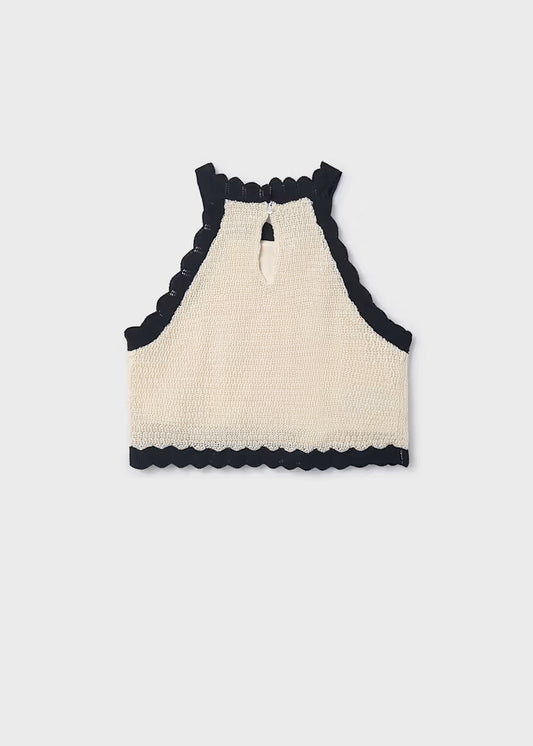 MAYORAL GIRLS FLORAL KNITTED TOP