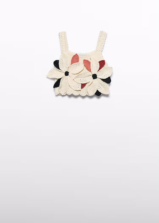 ABEL & LULA KNITTED TOP FLOWERS