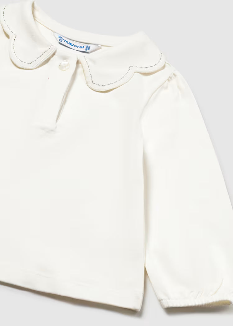 MAYORAL GIRLS WAVE COLLAR T SHIRT