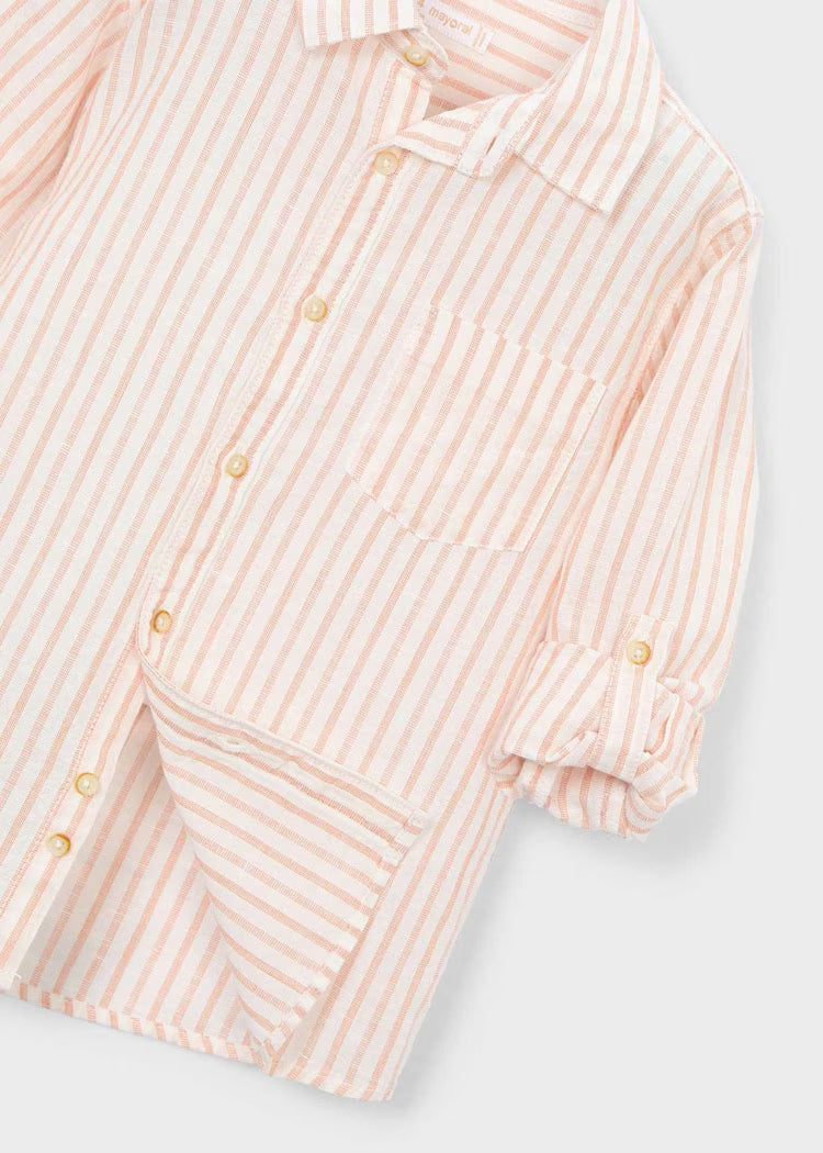 MAYORAL COTTON LINEN STRIPED SHIRT