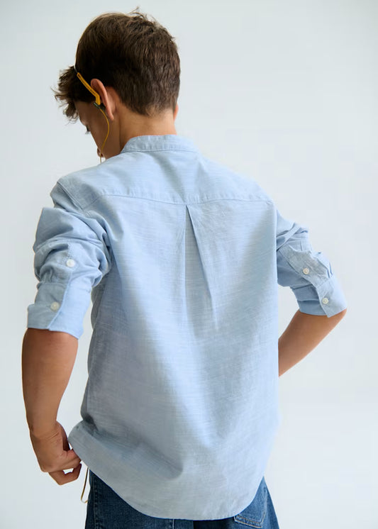 MAYORAL COTTON MAO COLLAR SHIRT