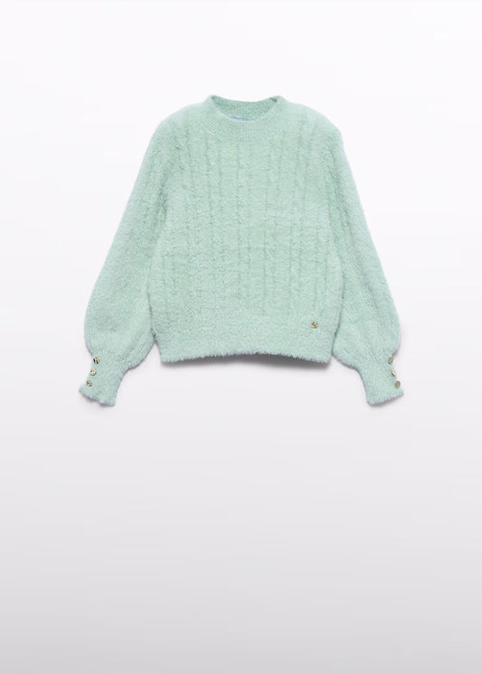 ABEL & LULA GIRLS FUR SWEATER