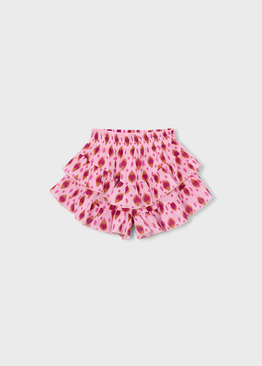 MAYORAL PRINTED RUFFLED TROUSER SKIRT
