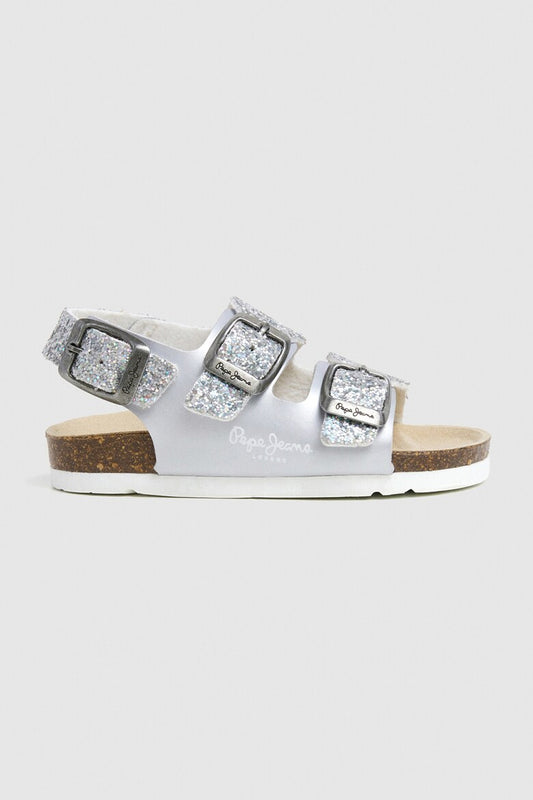 PEPE JEANS KIDS OBAN STARS LEATHER SANDALS