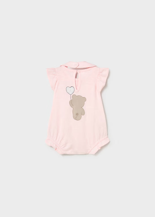 MAYORAL RUFFLED ROMPER WITH BIB NEWBORN