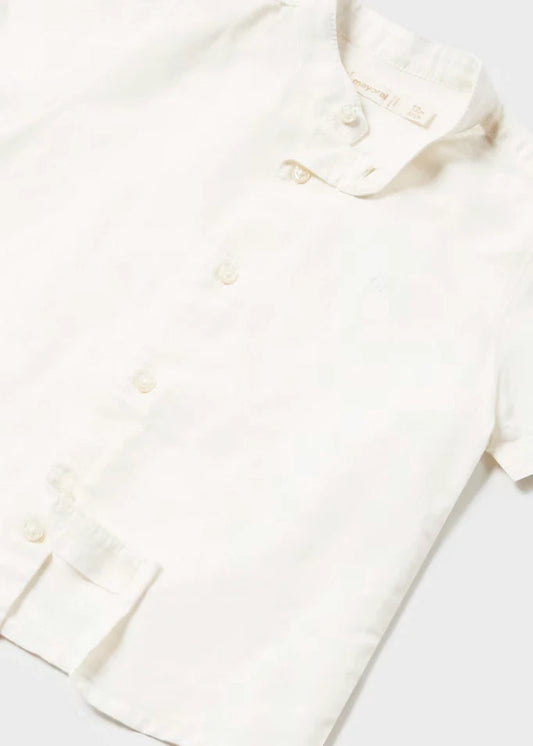 MAYORAL MAO COLLAR LINEN SHIRT