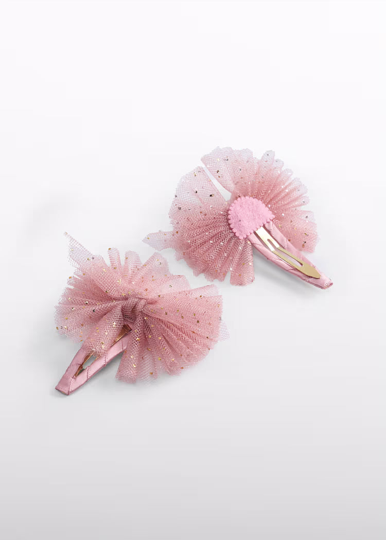 MAYORAL ABEL&LULA SET 2 BOWKNOT HAIR CLIP WITH TULLE