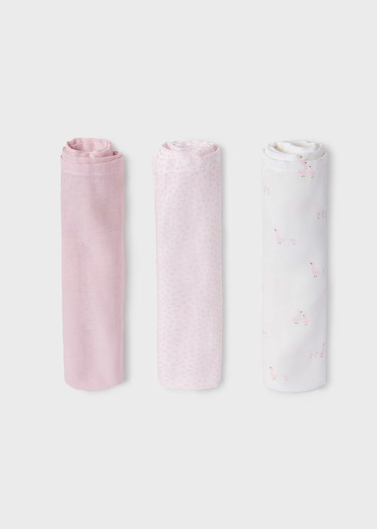 MAYORAL SET OF 3 BABY GAUZE PADS
