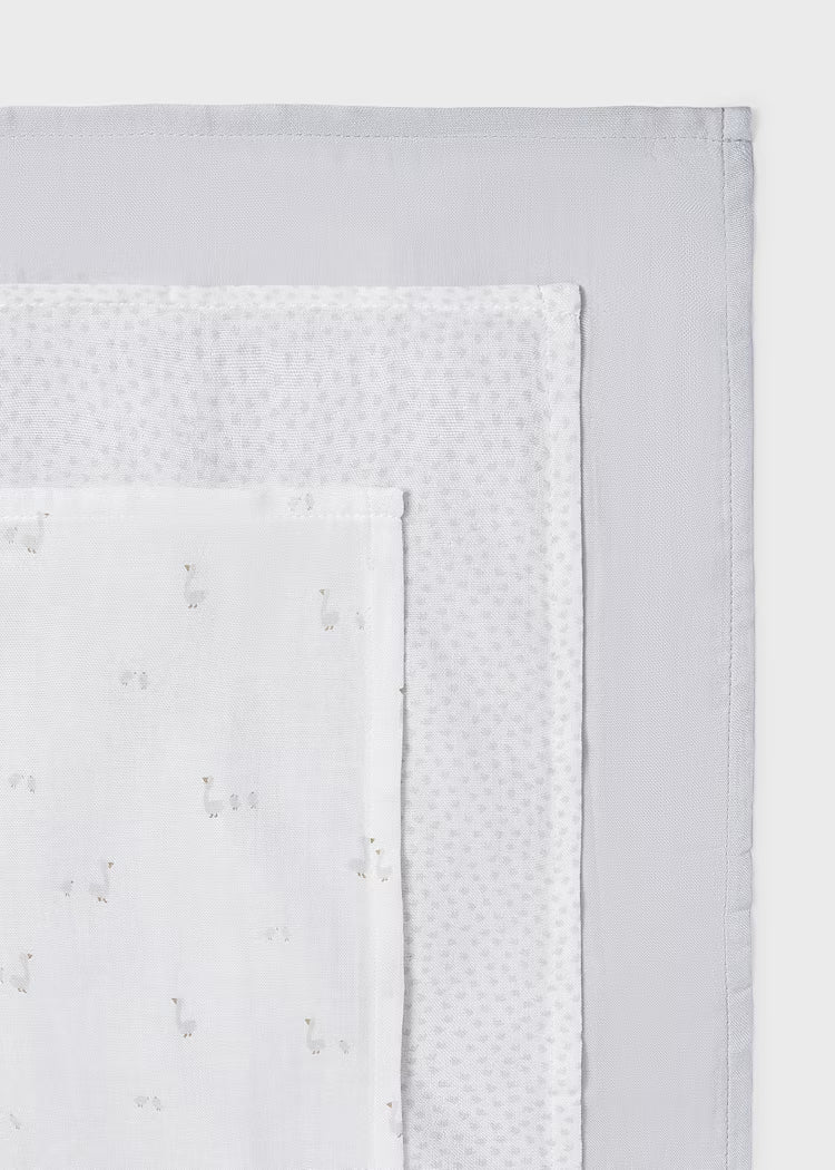 MAYORAL SET OF 3 BABY GAUZE PADS