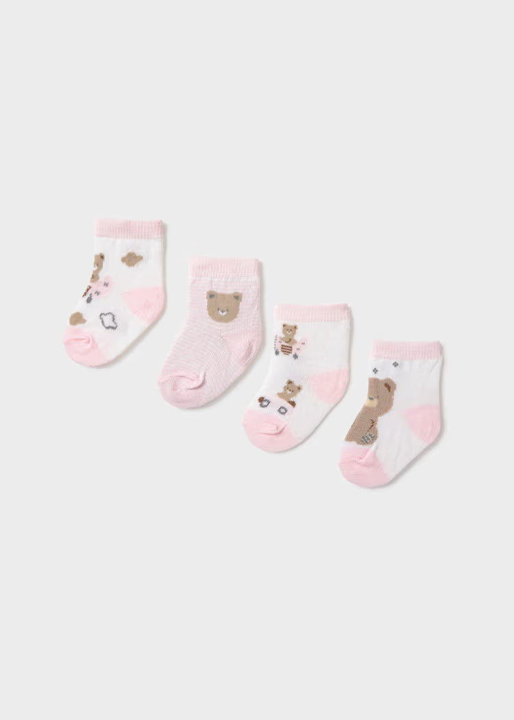 MAYORAL SET OF 4 NEWBORN ANIMAL SOCKS