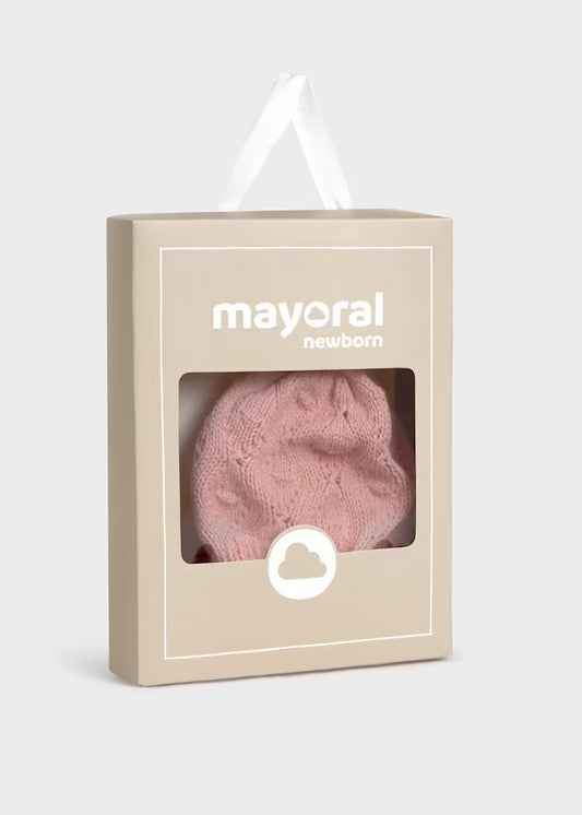 MAYORAL BABY GIRL KNITTED HAT & MITTENS SET