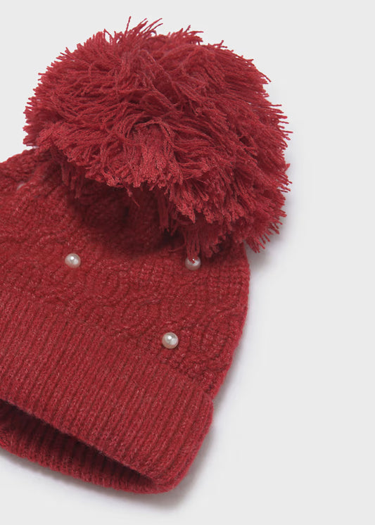 MAYORAL GIRLS POM POM PEARLS BEANIE
