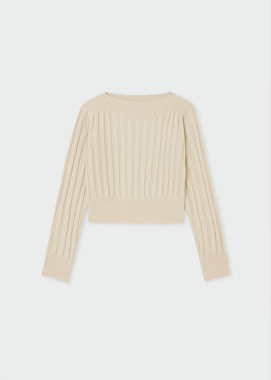MAYORAL GIRLS KNITTED RIBBED PULLOVER
