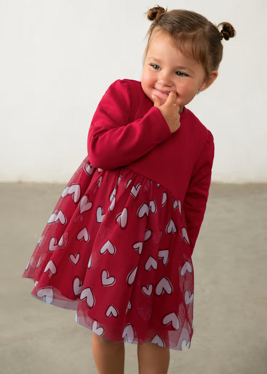 MAYORAL KIDS BABY KNIT TULLE DRESS