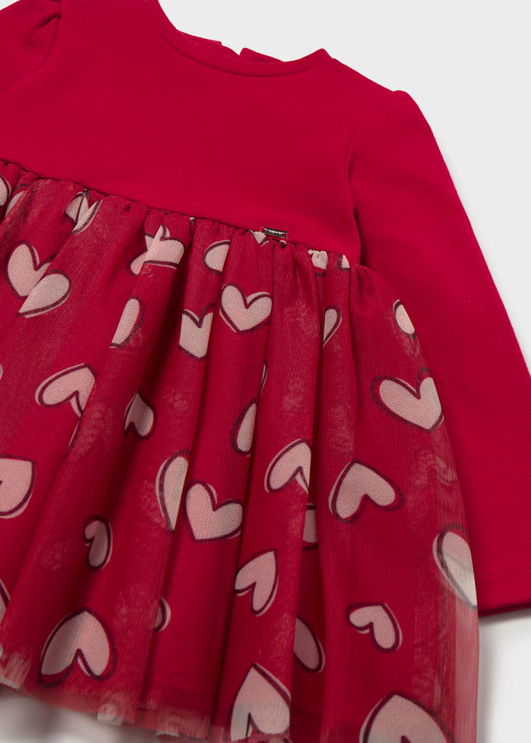 MAYORAL KIDS BABY KNIT TULLE DRESS