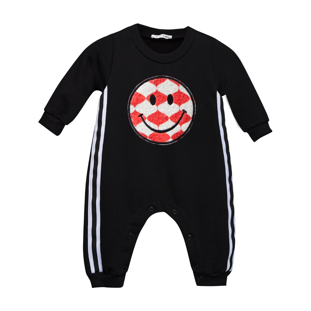 TC ARLEQUIN SMILE APPLIQUE JUMPSUIT