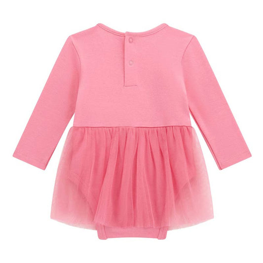 GUESS BABY DRESS WITH INTERLOCK OVERALL