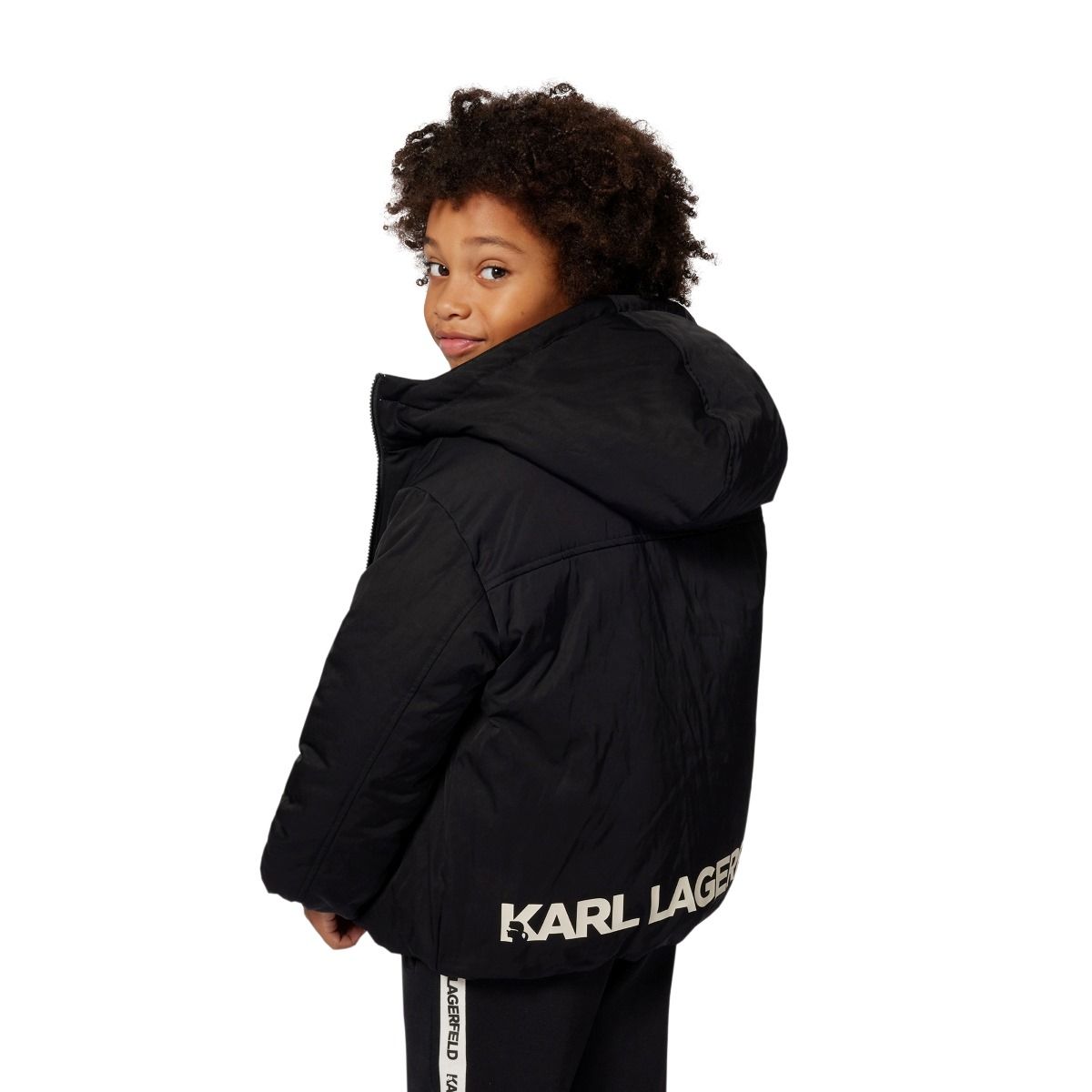 KARL LAGERFELD KIDS REVERSIBLE PUFFER JACKET