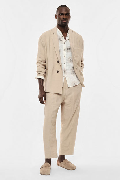 IMPERIAL FASHION REGULAR-FIT TROUSERS WITH ELASTIC WAISTBAND & PLEAT