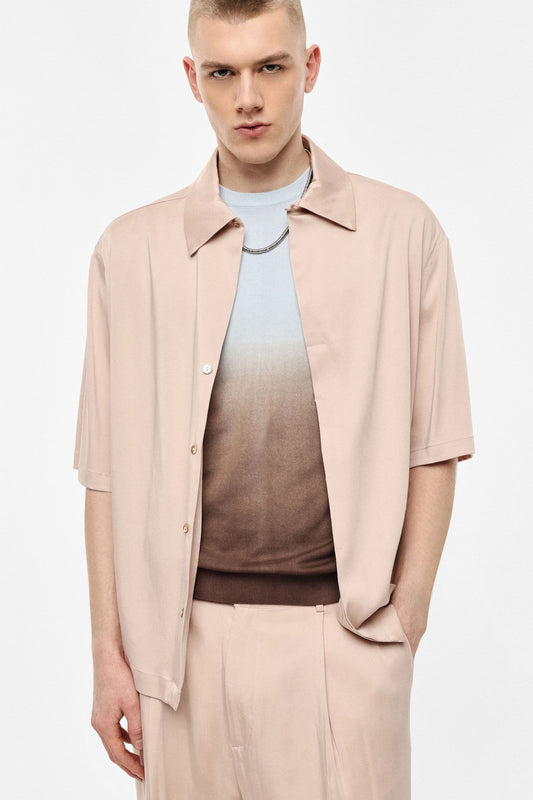 IMPERIAL FASHION OVERSIZED SHIRT WITH COVERED PLACKET