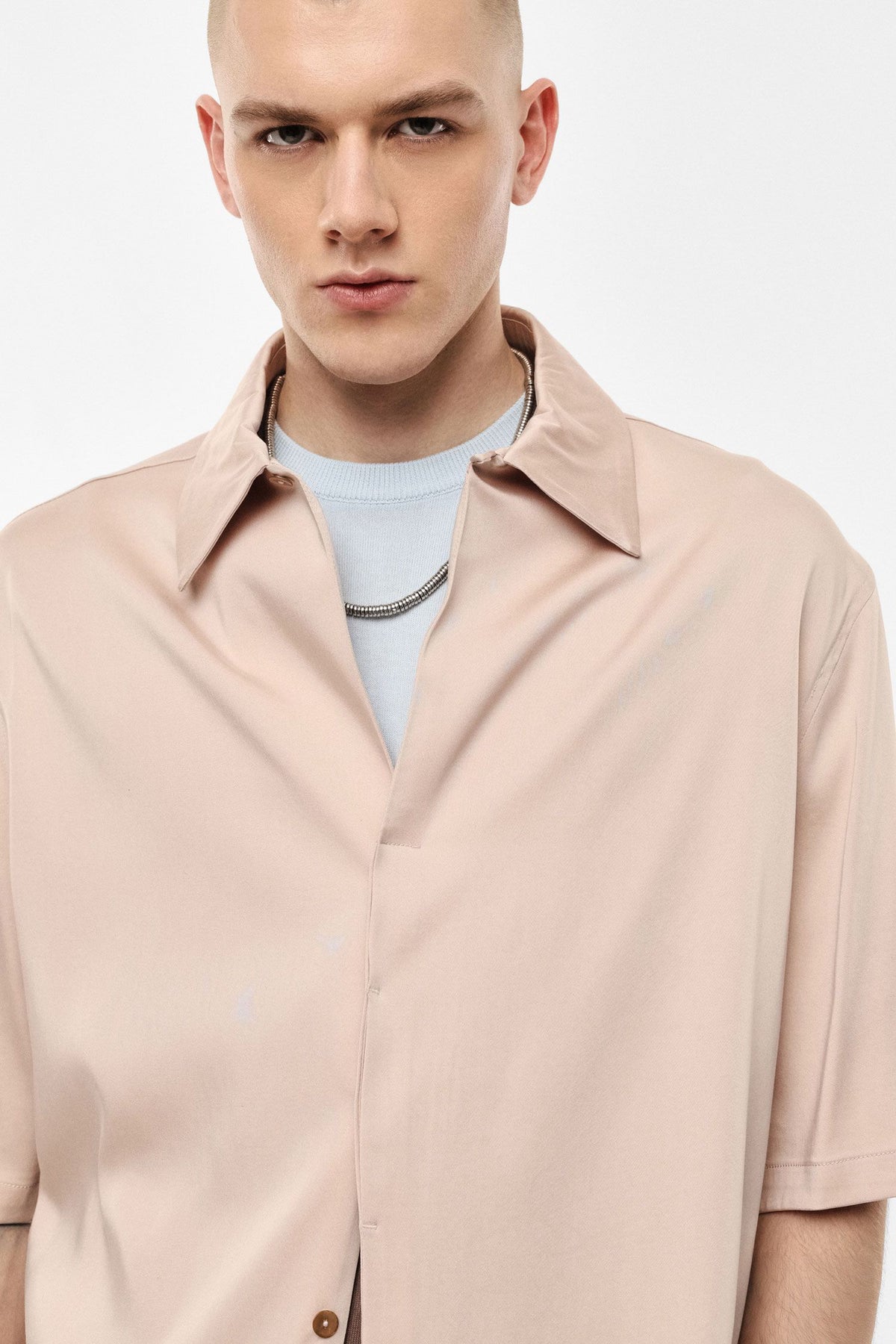 IMPERIAL FASHION OVERSIZED SHIRT WITH COVERED PLACKET