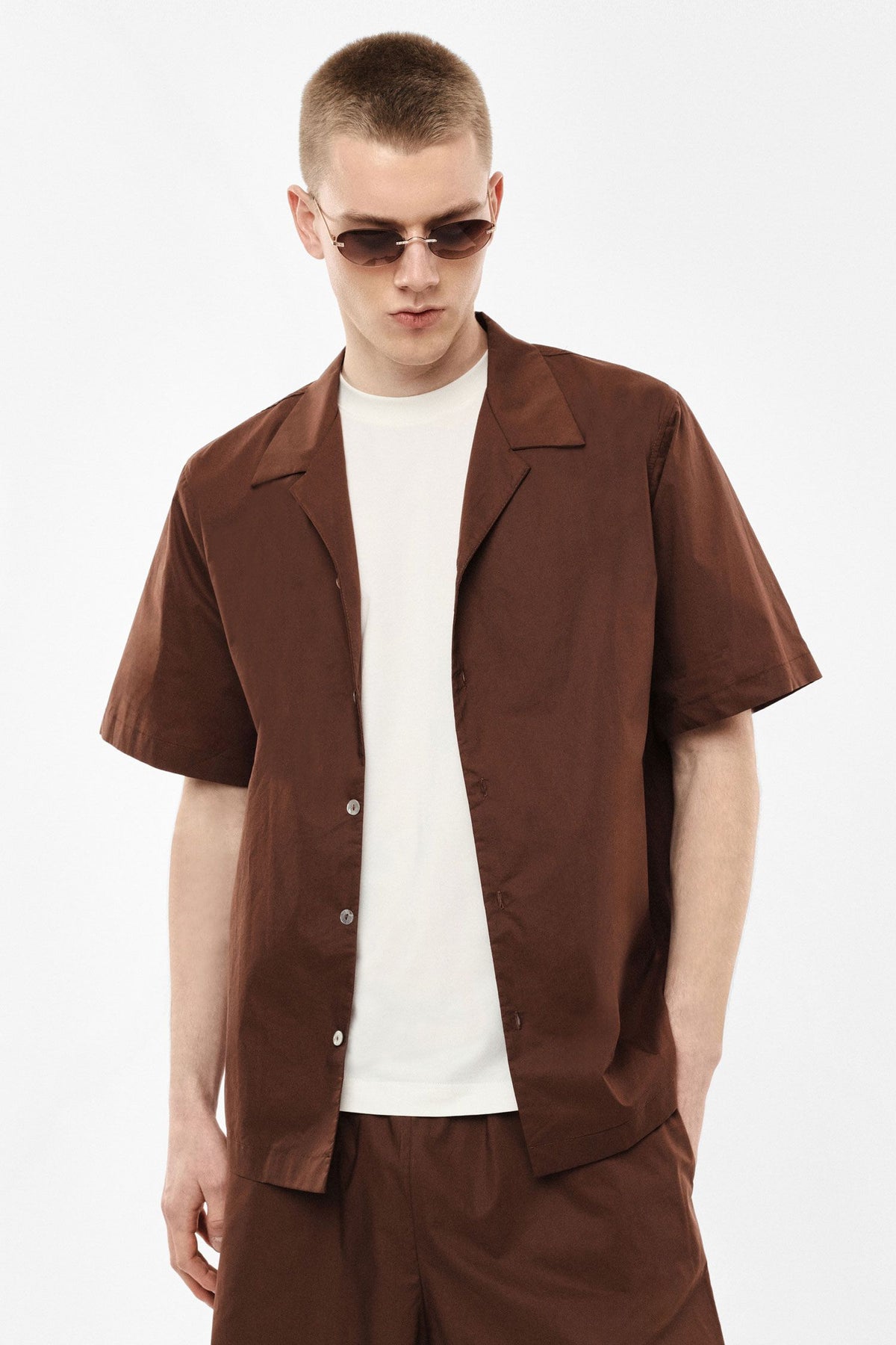 IMPERIAL FASHION SS RELAXED SHIRT WITH FRONT BUTTONS