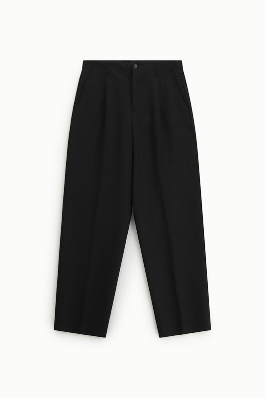 IMPERIAL FASHION MID-RISE BAGGY TROUSERS WITH PLEATS