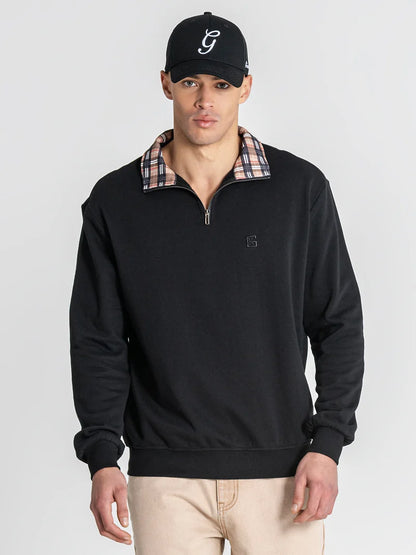 GIANNI KAVANAGH BLACK BRITISH ZIP SWEATSHIRT