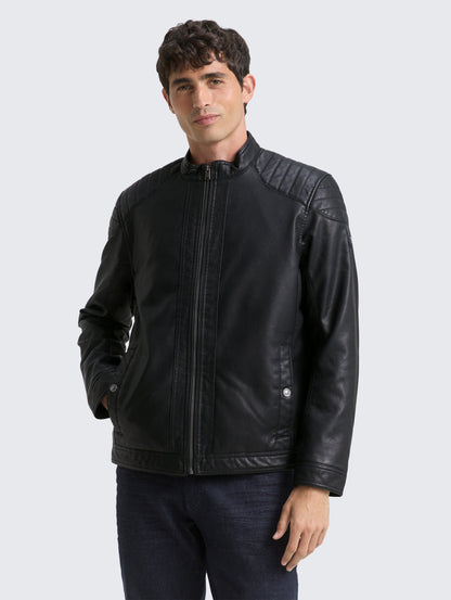 TOM TAILOR PU LEATHER BIKER JACKET